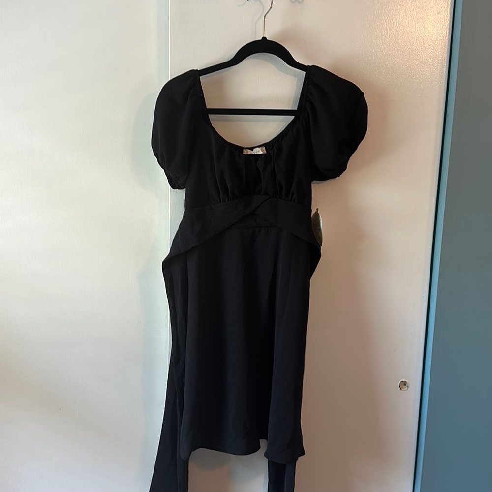 Altar’d State Puff Sleeve Dress Black NWT XSmall
